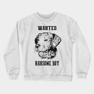 Dog Wanted For Being Too Handsome Crewneck Sweatshirt